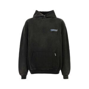 REPRESENT Vintage Wash Hoodie with Embroidered Logo Men BLACK Sweaters &